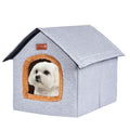 2-in-1 Foldable Indoor Pet House – Ultra-Soft Plush Dog Cave & Cat Hideaway